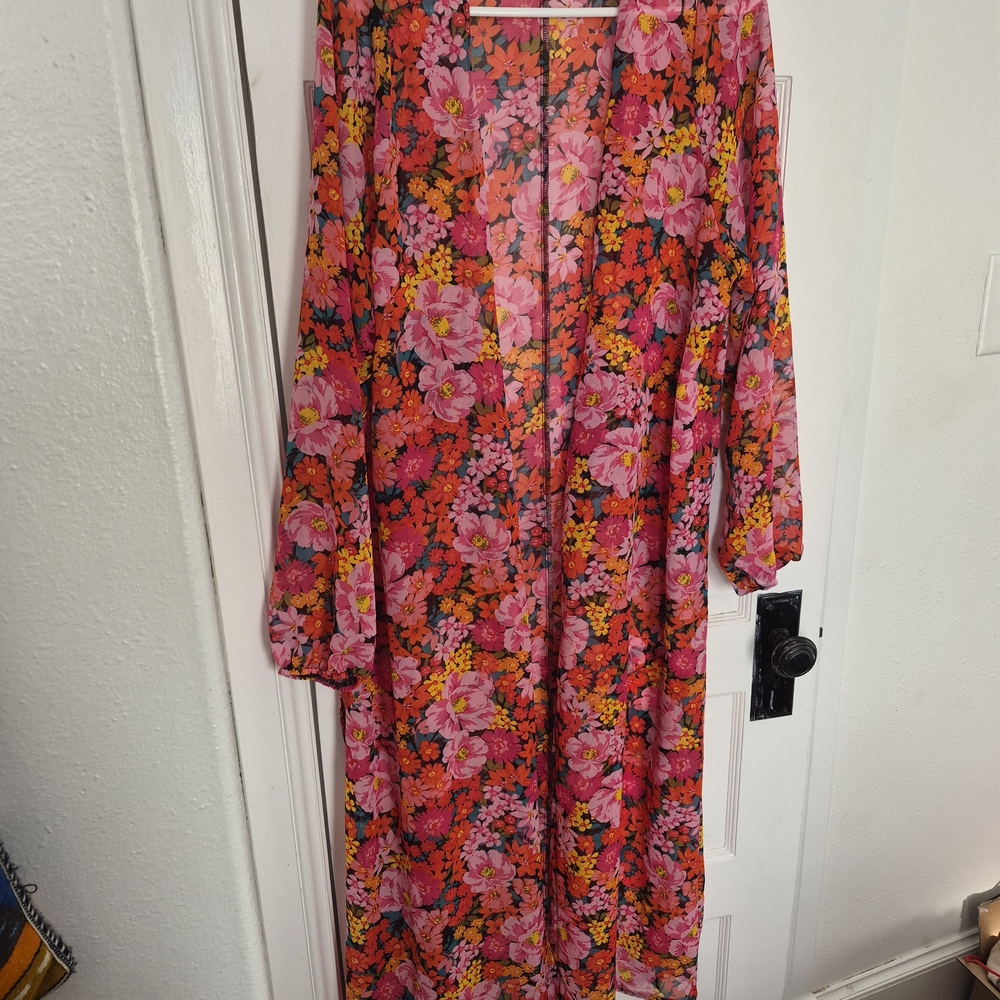 Floral Long Kimono